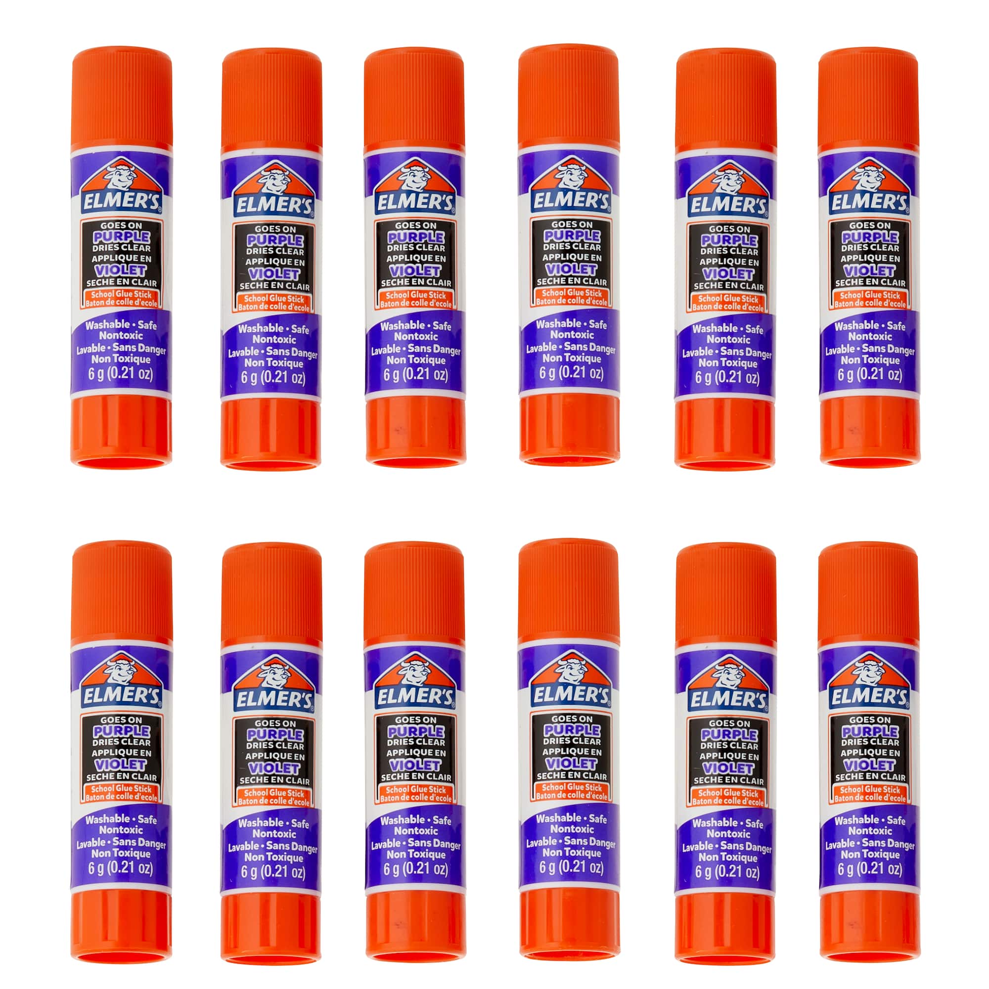 Elmer's® Purple School Glue Sticks, Pack Of 12